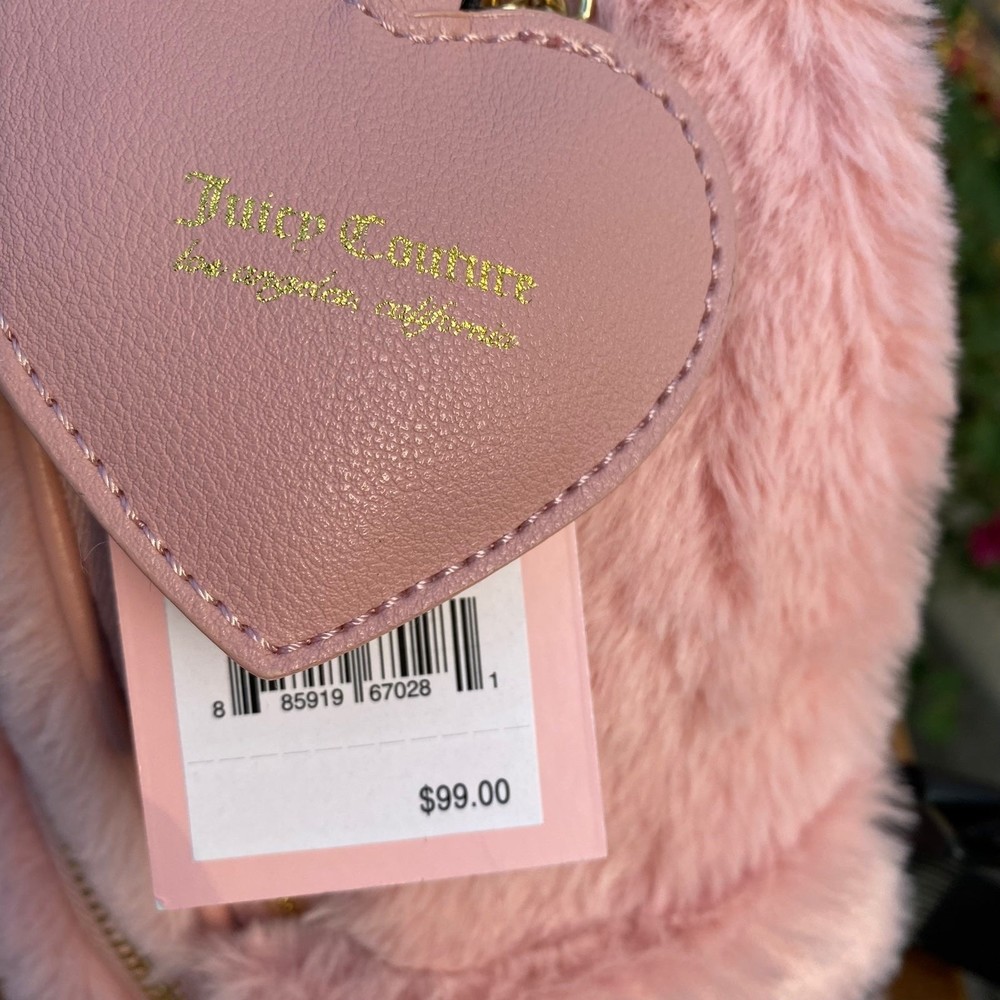 FINAL Clearance: Juicy Couture Pink Faux Fur Backpack - Picture 10 of 12
